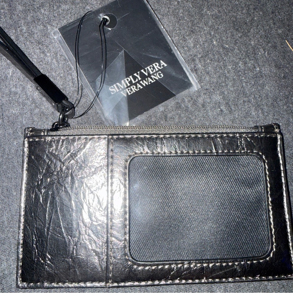 Simply Vera Vera Wang Metallic Black Card Holder